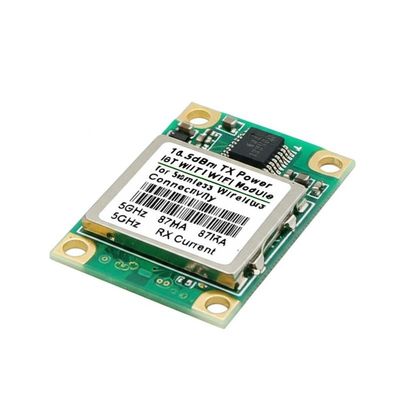 16,5dBm TX-Leistung IoT-WLAN-Modul für nahtlose drahtlose Konnektivität 2,4 GHz 380mA TX-Strom 5 GHz 87mA RX-Strom