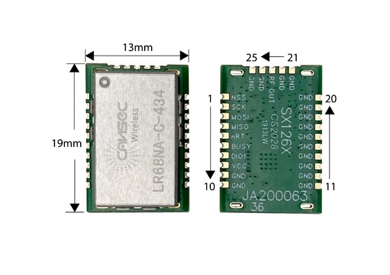 Cansec Wireless LR68NA-C SEMTECH LLCC68 Langstrecken-Lora-Modul Smart Home IoT-Lösung 434M//868M/915M Unter-1 GHz