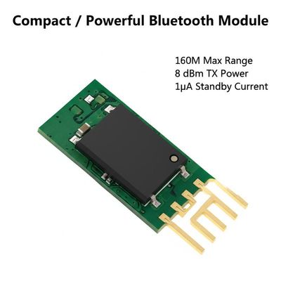 Kompaktes und leistungsfähiges Bluetooth-Modul 160M Maximalbereich 8 dBm TX Leistung 1μA Standby-Strom
