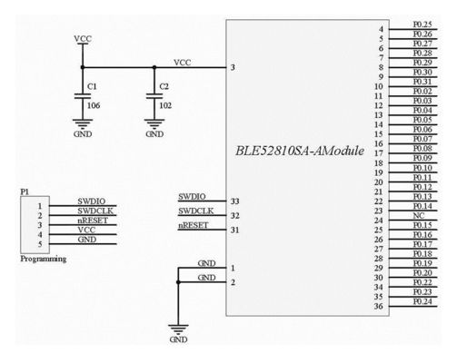 160M 1uA Nordic RF Module Ble Transceiver Module Automatisiertes Strommanagement BLE52810SA-A