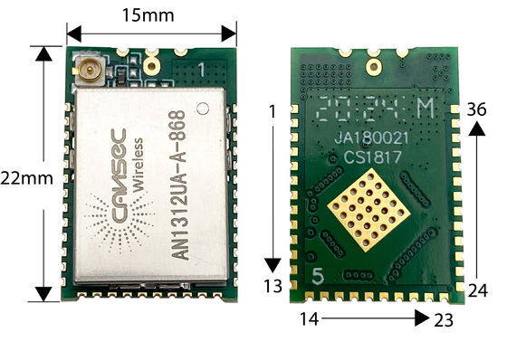 TI CC1312 IoT AES 256 Energie Bit-Vorgigahertz-Modul-434/470/868/915MHz 13dBm TX